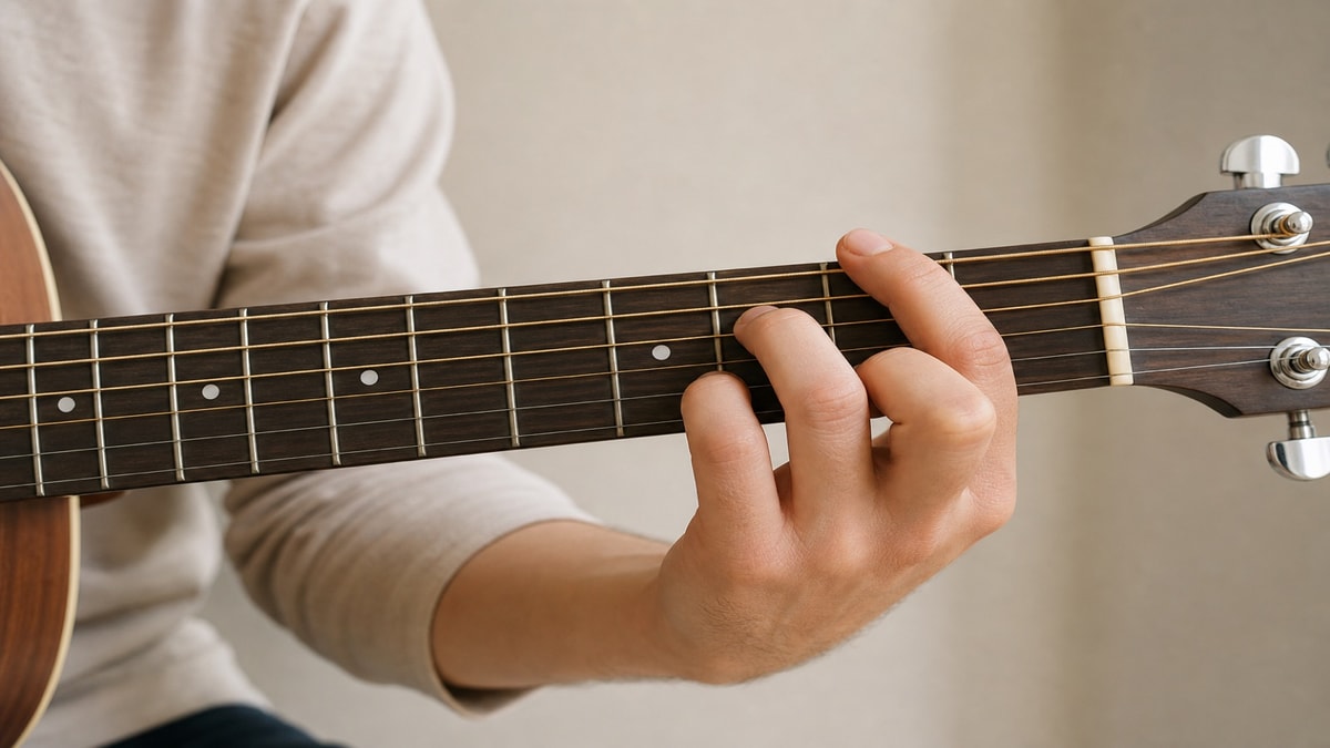 Hình ảnh bài viết: Cách bấm hợp âm guitar không bị rè: hướng dẫn từng bước cho người mới